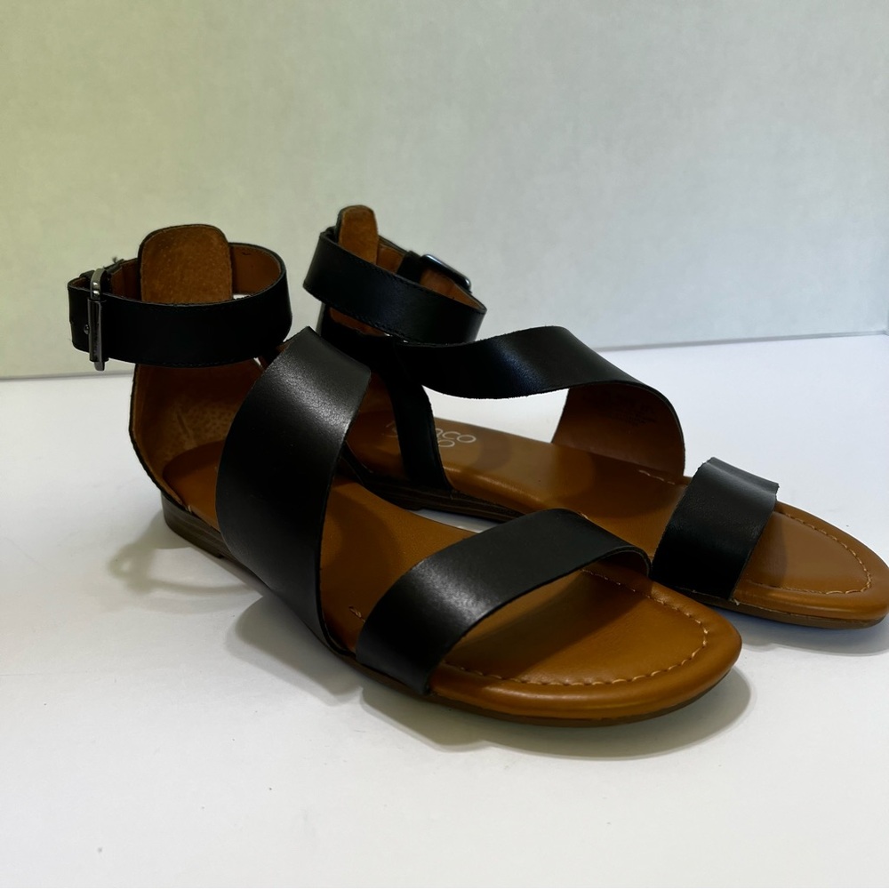 Franco Sarto Griffith Women's Sandals Black Ankle Size 5.5M